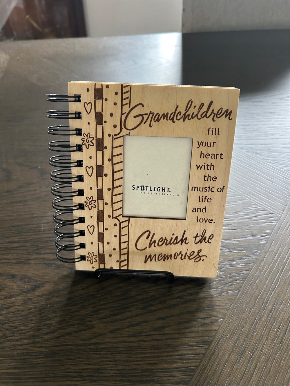 Grandchildren Cherish the Memories Wooden Photo Frame Brag Book  NIB